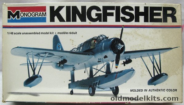 Monogram 1/48 OS2U Kingfisher - RAF / US Navy WWII / Pre-War Yellow Wing Markings - White Box Issue, 5304 plastic model kit